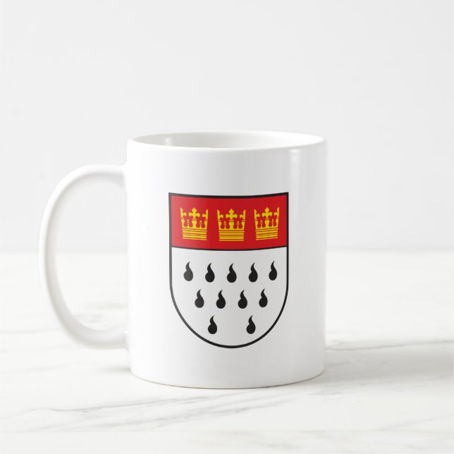Koln city flag germany symbol Cologne Köln Coffee Mug (Left)