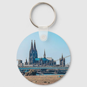 Köln Panorama Kölner Dom Schlüsselanhänger Keychain