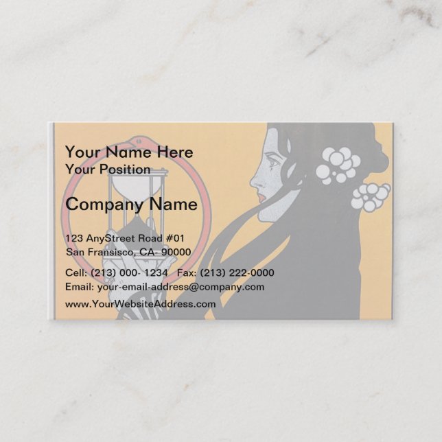 Koloman Moser- Poster for Fromme's Calendar Business Card (Front)