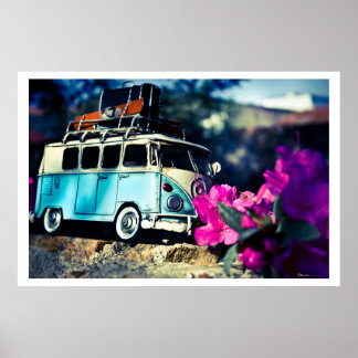Kombi azul poster