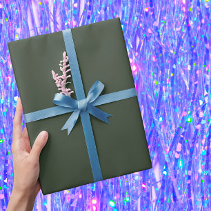 Kombu Green Solid Color Wrapping Paper