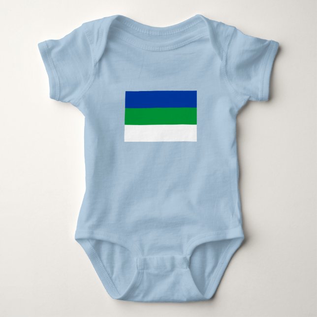 Komi Republic Flag Baby Bodysuit (Front)