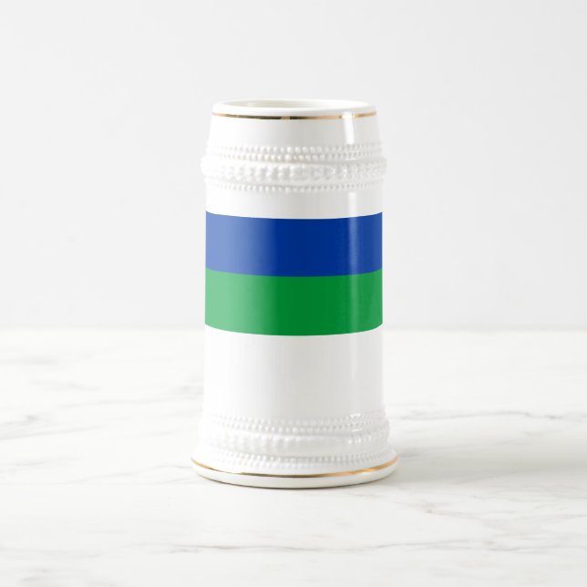 Komi Republic Flag Beer Stein (Center)