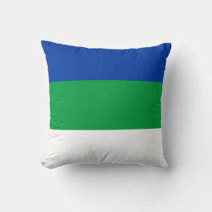 Komi Republic Flag Throw Pillow
