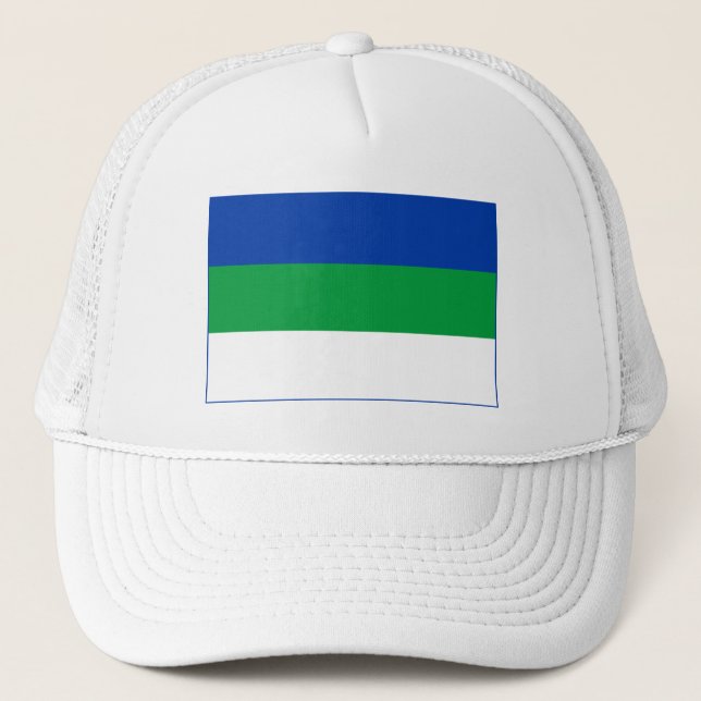 Komi Republic Flag Trucker Hat (Front)
