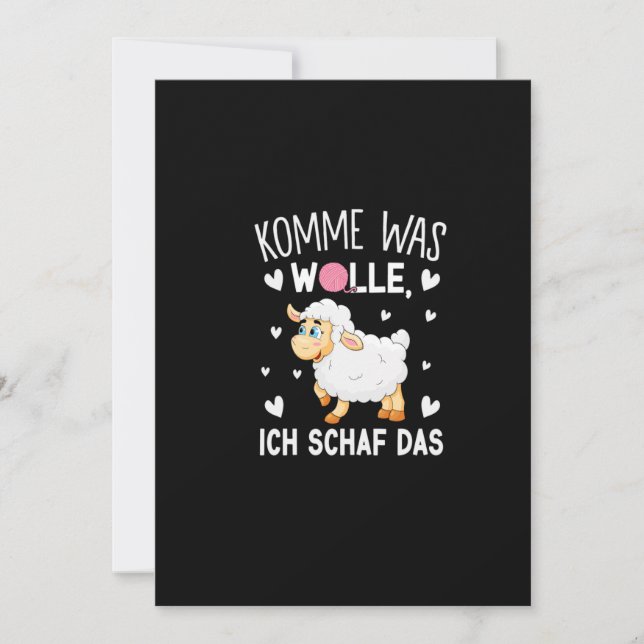 komme was wolle ich schaf das save the date (Front)