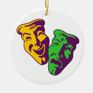 Komödie Tragödie Theater comedy tragedy theatre Ceramic Ornament