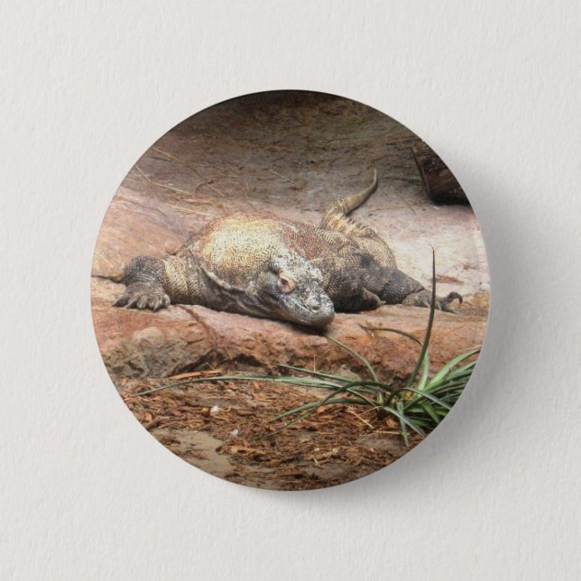 Komodo Dragon 2 Inch Round Button (Front)