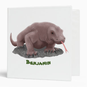 Komodo dragon illustration binder