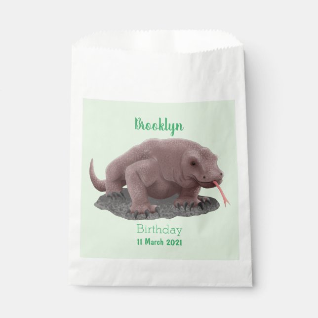 Komodo dragon illustration favour bag (Front)