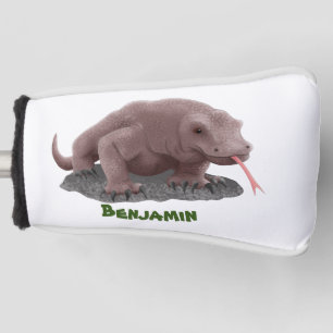 Komodo dragon illustration golf head cover