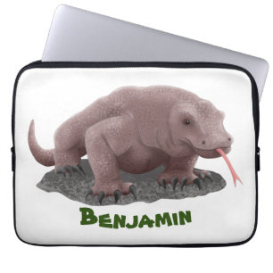 Komodo dragon illustration laptop sleeve