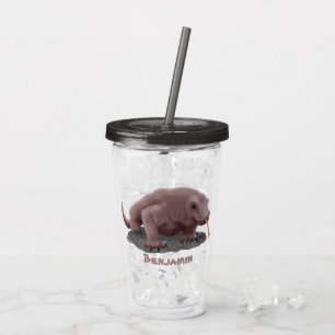 Komodo dragon illustration personalized acrylic tumbler