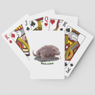 Komodo dragon illustration playing cards