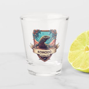 Komodo Dragon Indonesia National Park Shot Glass