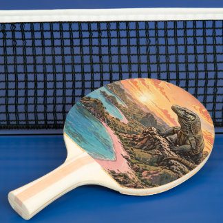 Komodo Dragon King of the Island Ping Pong Paddle