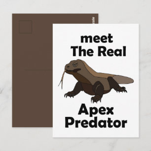 Komodo Dragon Real Apex Predator Birthday Postcard