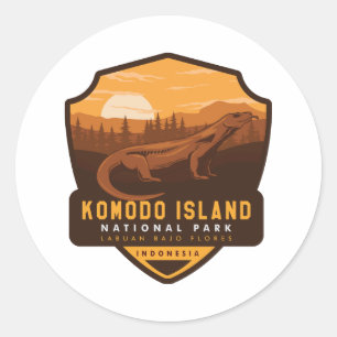 Komodo Island National Park Classic Round Sticker