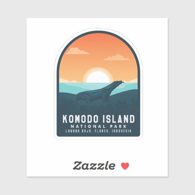 Komodo Island National Park Indonesia Sticker (Sheet)