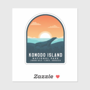 Komodo Island National Park Indonésie Sticker