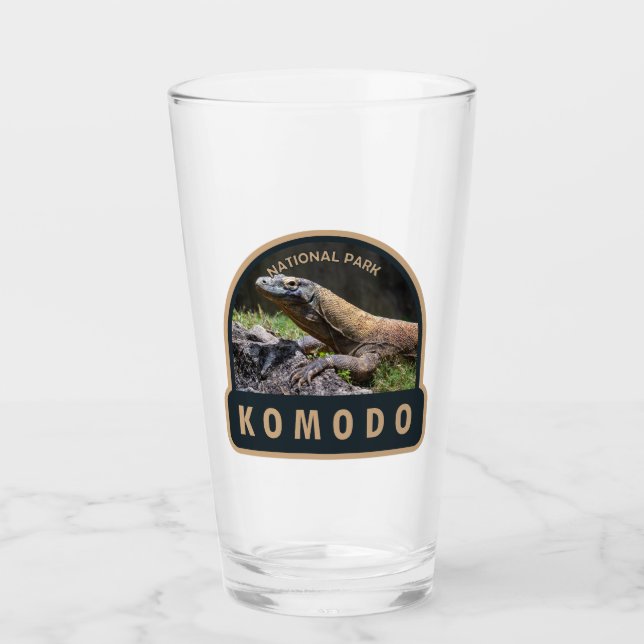 Komodo National Park Indonesia Vintage  Glass (Front)