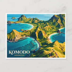 Komodo National Park Labuan Bajo Indonesia Postcard