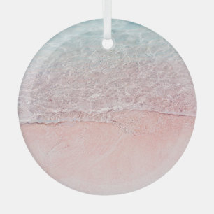 Komodo National Park: Pink Splash Beach Glass Ornament