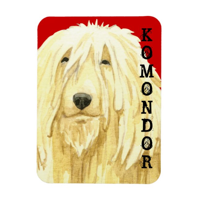 Komondor Colour Block Magnet (Vertical)