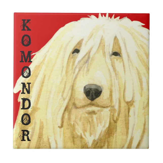 Komondor Colour Block Tile (Front)