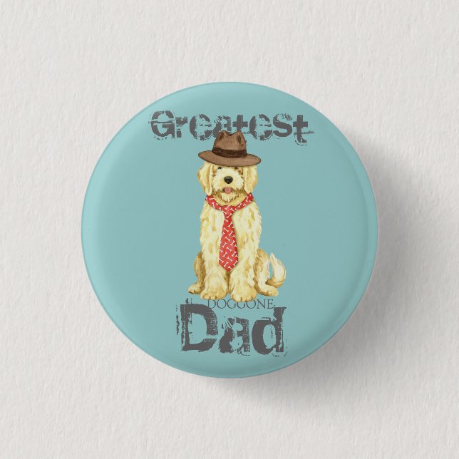 Komondor Dad 1 Inch Round Button (Front)