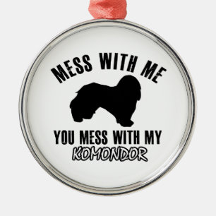 komondor designs metal ornament