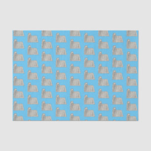 Komondor dog cartoon illustration tissue paper