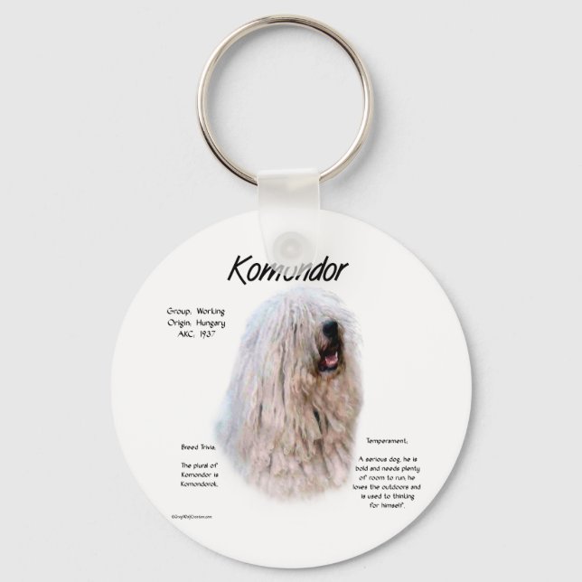 Komondor History Design Keychain (Front)
