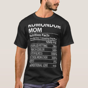 Komondor Mom Nutrition Facts  Komondor Dog Owner T-Shirt