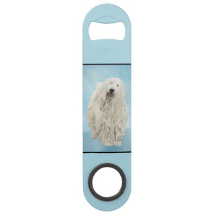 Komondor Painting - Cute Original Dog Art Bar Key