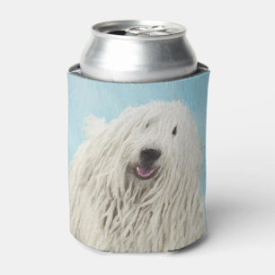 Komondor Painting - Cute Original Dog Art Can Cooler