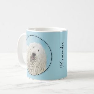 Komondor Painting - Cute Original Dog Art Coffee Mug