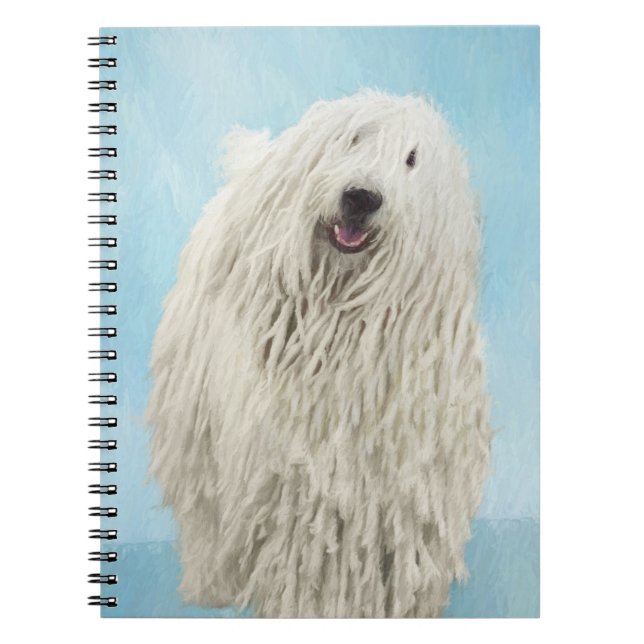 Komondor Painting - Cute Original Dog Art Notebook (Front)