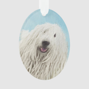 Komondor Painting - Cute Original Dog Art Ornament