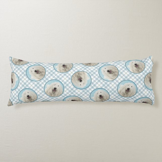 Komondor Painting Hungarian Cute Original Dog Art Body Pillow (Front)