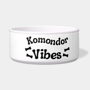 Komondor Vibes Ceramic Dog Bowl
