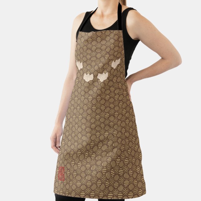 Komonjikirimontsukikawa-doubuku Apron (Insitu)