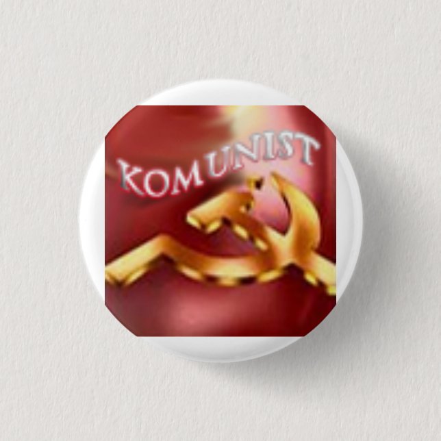 Komunist Party Logo 1 Inch Round Button (Front)