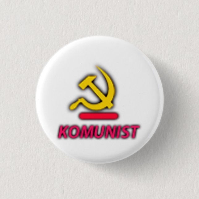 Komunist Party Logo 1 Inch Round Button (Front)
