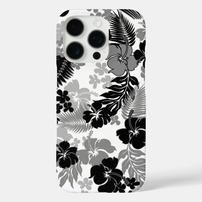 Kona Bay Hawaiian Hibiscus Black Case-Mate iPhone Case (Back)