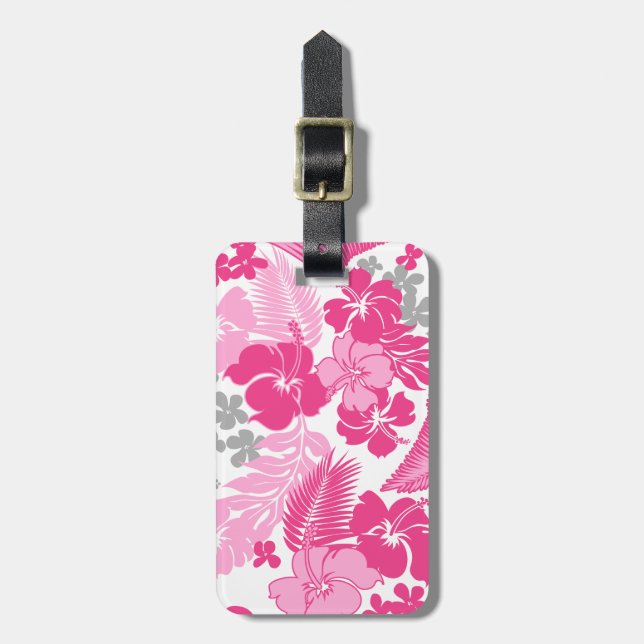 Kona Bay Hawaiian Hibiscus Luggage Tag (Front Vertical)