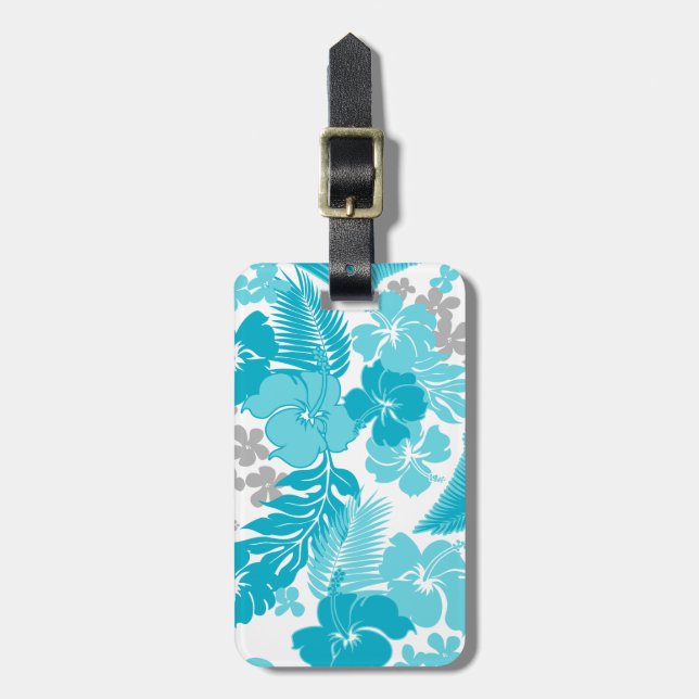 Kona Bay Hawaiian Hibiscus Luggage Tag (Front Vertical)