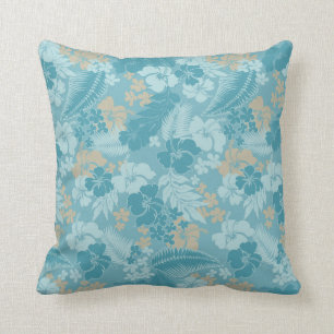 Kona Bay Hawaiian Hibiscus Throw Pillow