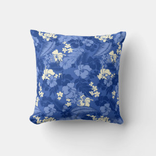 Kona Bay Hawaiian Hibiscus Throw Pillow