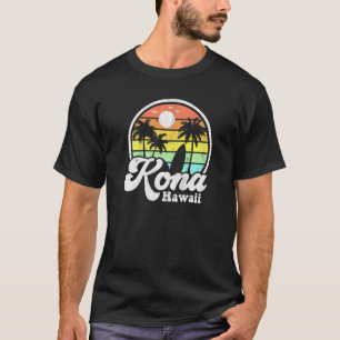 Kona Beach Hawaii Surf Hawaiian Surfing 70s T-Shirt